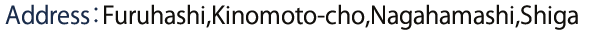 Address：Furuhashi,Kinomoto-cho,Nagahamashi,Shiga