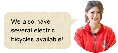 We also have several electric bicycles available!